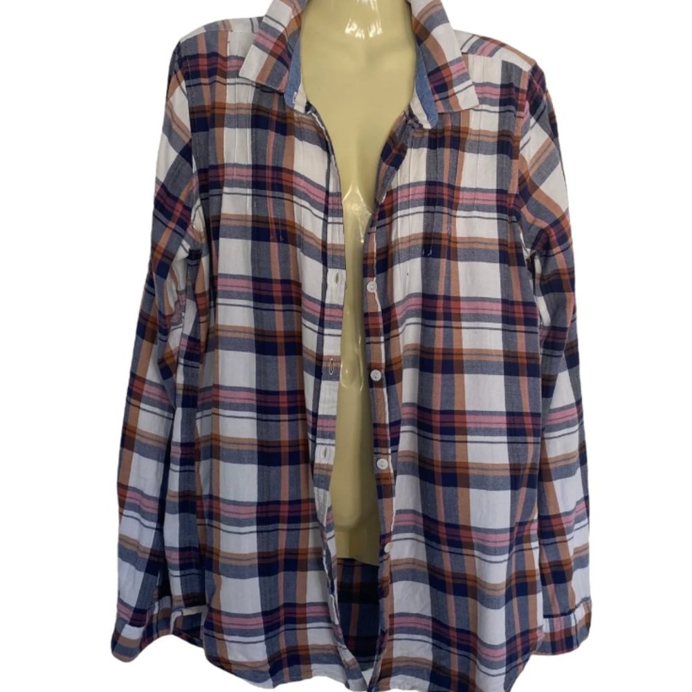 Isabella Sinclair Anthropologie Plaid Button Down
